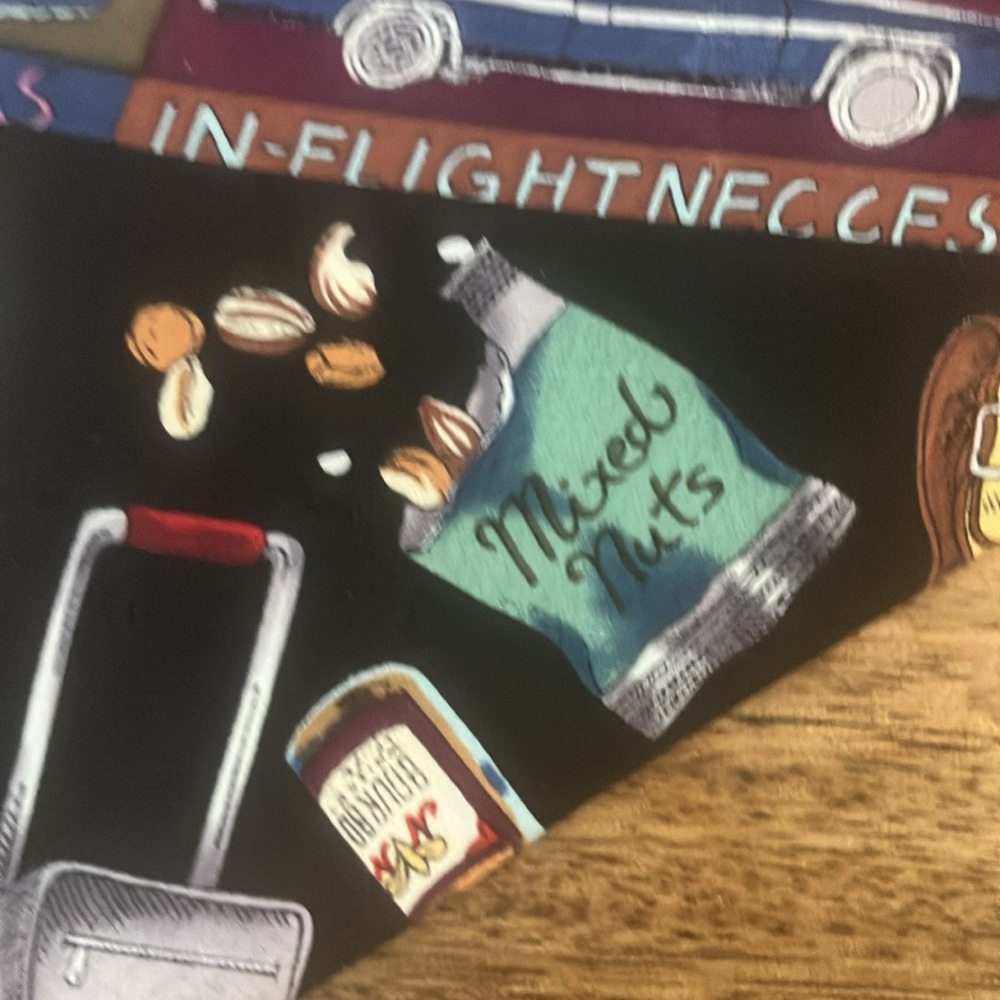 Nostalgic 1994 Nicole Miller Silk Tie In-Flight Necessities 90s Travel - Picture 10 of 13
